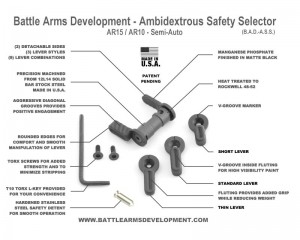 Battle Arms Development Inc - BAD ASS Ambidextrous Safety Selector Specs